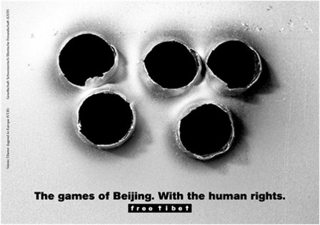 The Games of Beijing. With the Human Rights.